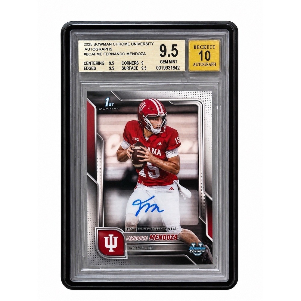 2025 Bowman Chrome Fernando Mendoza Autograph Univ Indiana UI #BCAFME (RC, AU)